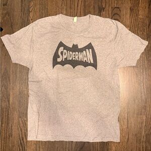 Spider-Man / Batman Graphic Grey T-shirt Men’s Large